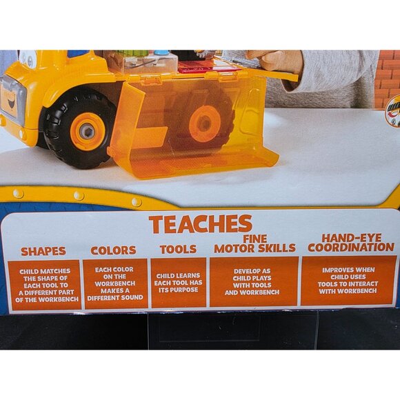 Cat Junior Crew Fix-It Phillip Toy Truck With Lights & Sounds Learning Workbench - Picture 4 of 10